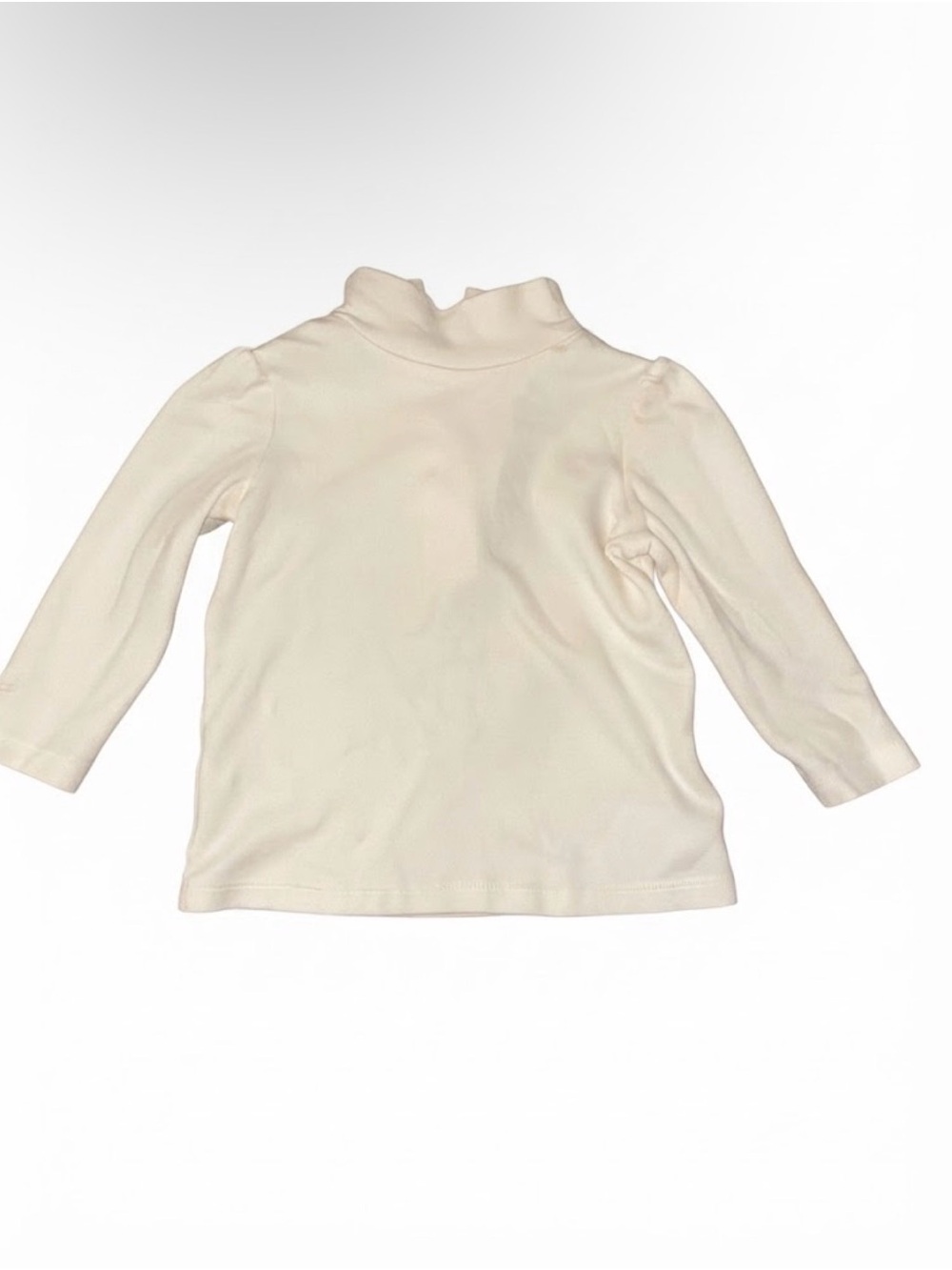 Ralph Lauren Classic Kids Cream Long-Sleeve Turtleneck Top